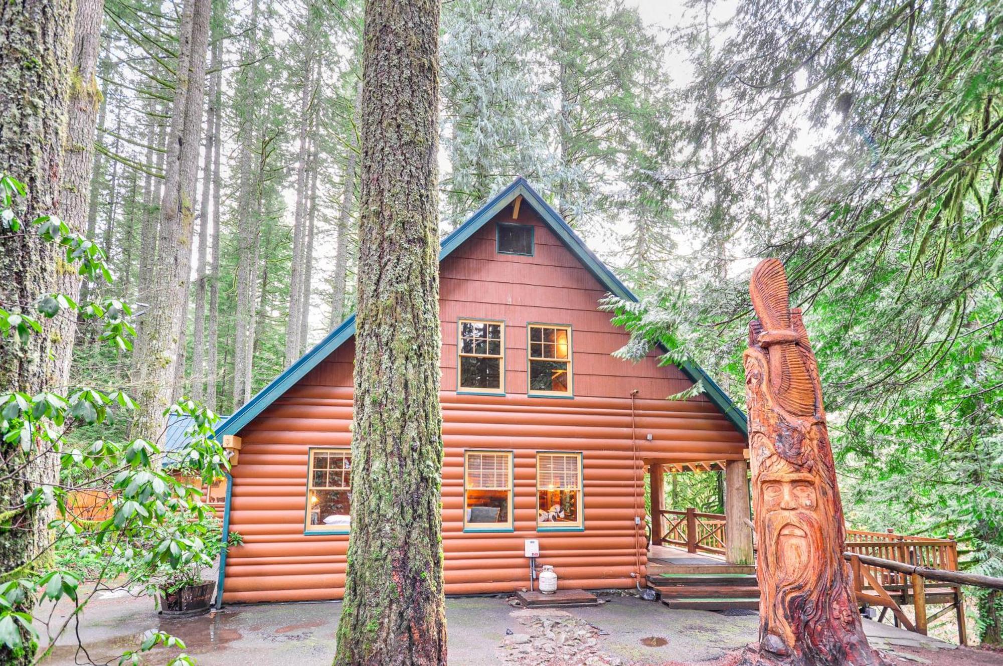 Forested Minikahda Lodge With Hot Tub Near Mt Hood Rhododendron Exterior photo