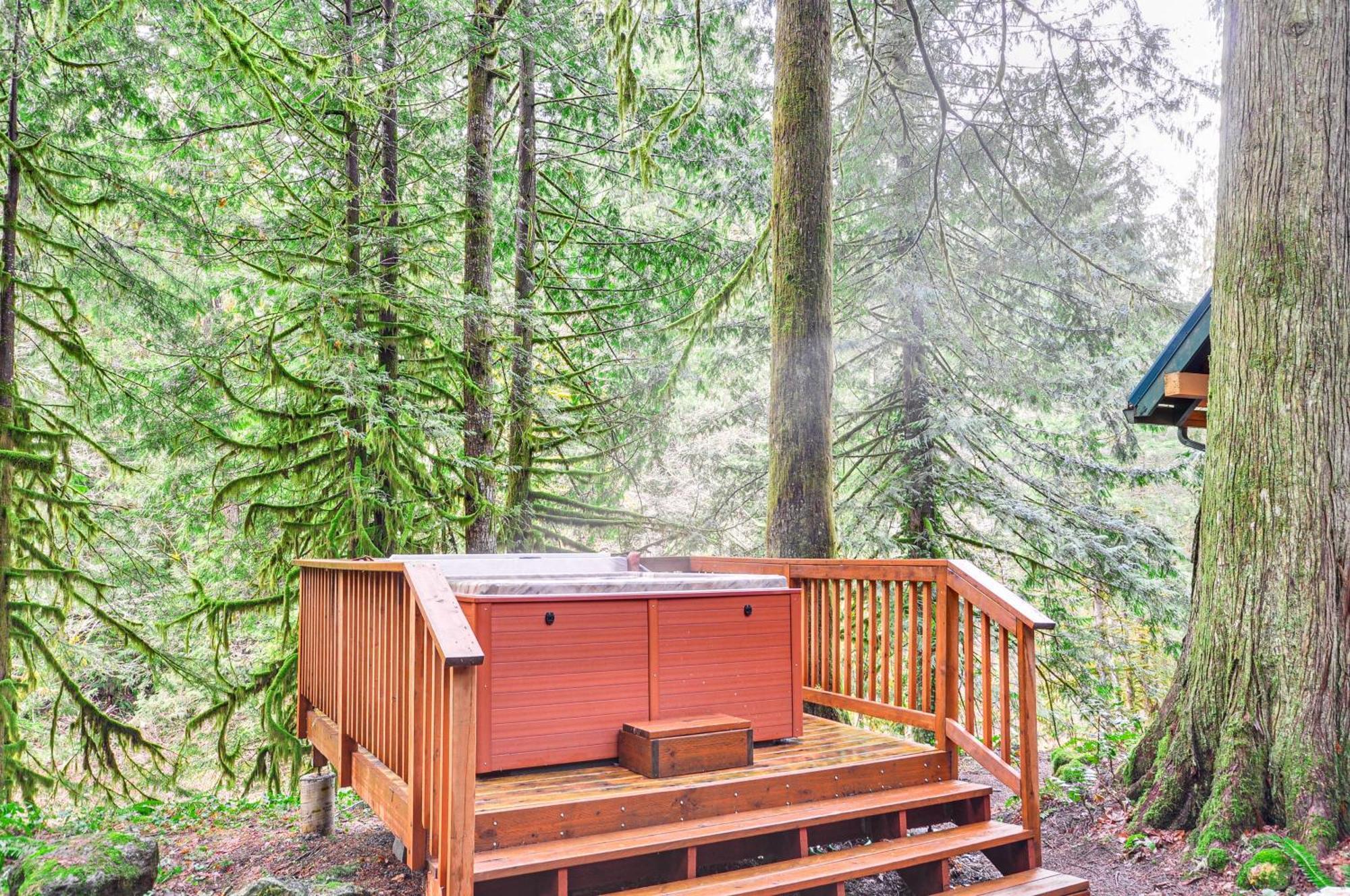 Forested Minikahda Lodge With Hot Tub Near Mt Hood Rhododendron Exterior photo