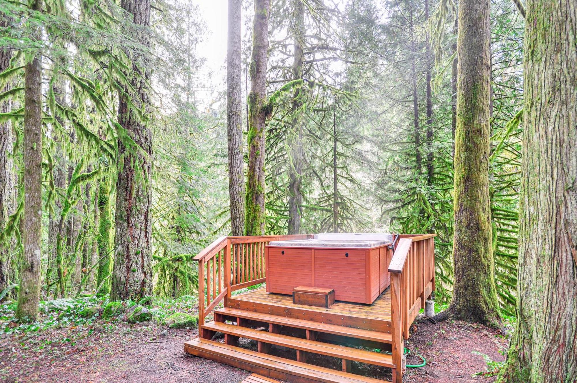 Forested Minikahda Lodge With Hot Tub Near Mt Hood Rhododendron Exterior photo